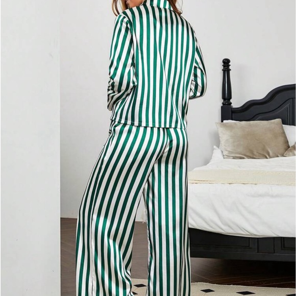 Stripe Set Satin Pajamas - Picture 2 of 8